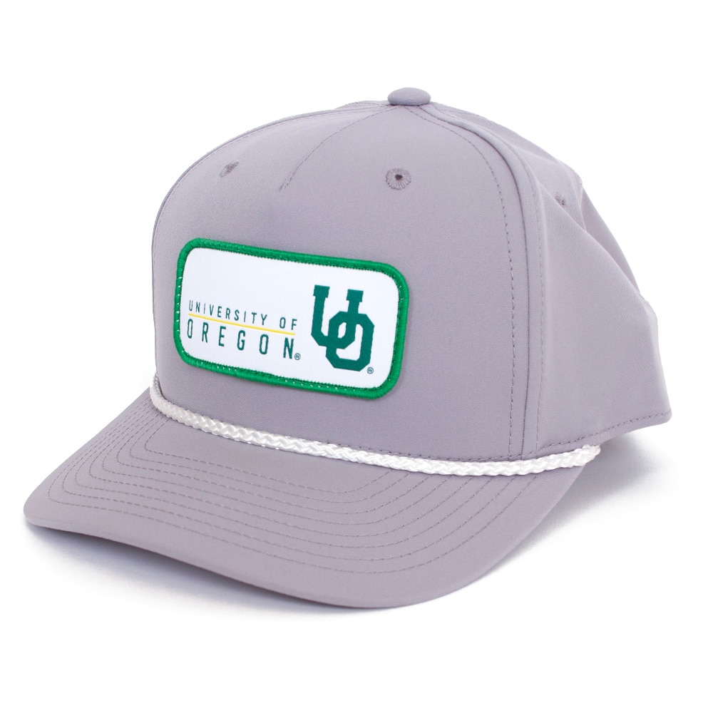 Interlocking UO, Richardson, Grey, Curved Bill, Accessories, Unisex, 258, 5 Panel, Woven Patch, Adjustable, Hat, 961101